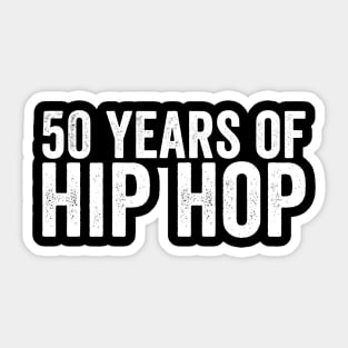 Special Hip Hop 50 Years White Sticker